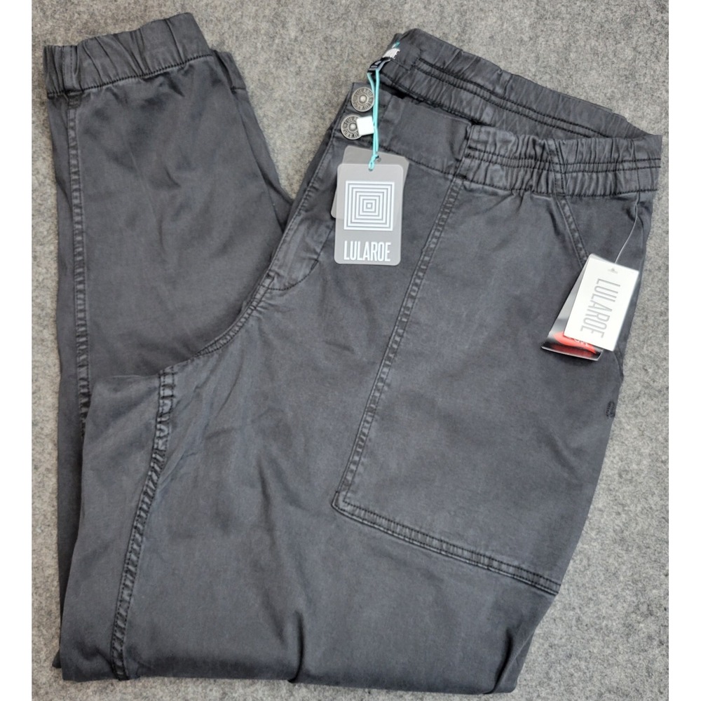 Lularoe Pants Mens 40 Black Stretch Elastic Waist Casual Relaxed Fit Jogger Gym